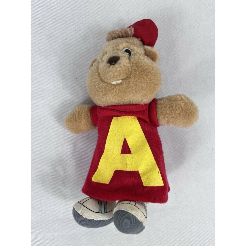VTG 1987 Alvin and the Chipmunks Plush Alvin Red Shirt A Doll 8”